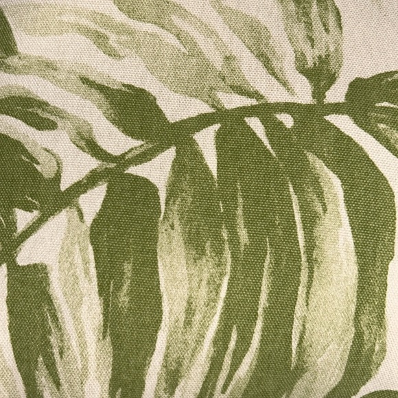 PIER 1 Cockatoo Embroidered Tropical Palm Leaf Indoor Outdoor Pillow 18” X 18” - Picture 8 of 15